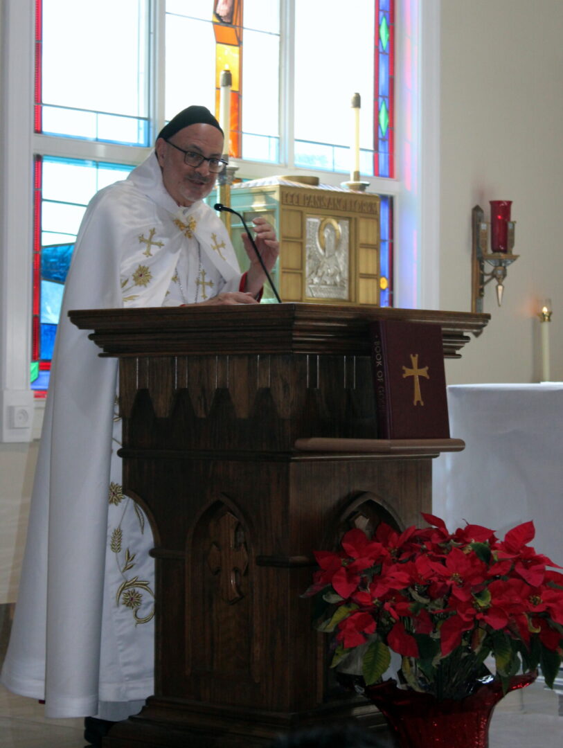 A priest during the mass