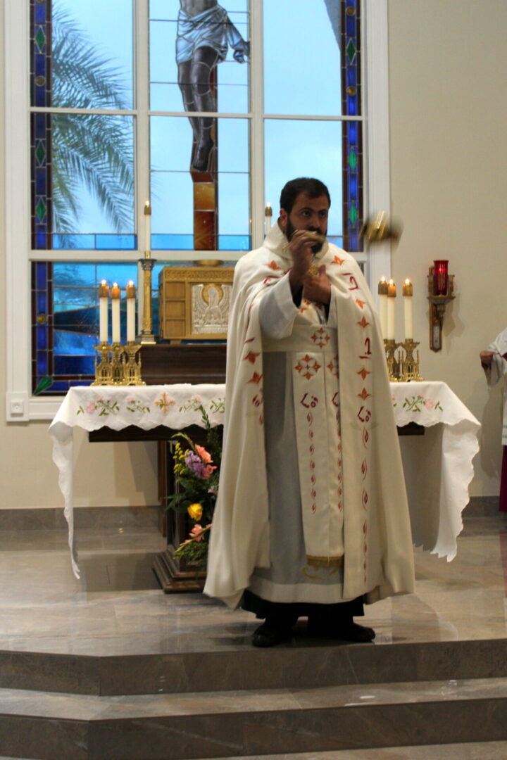 A priest doing a ceremony