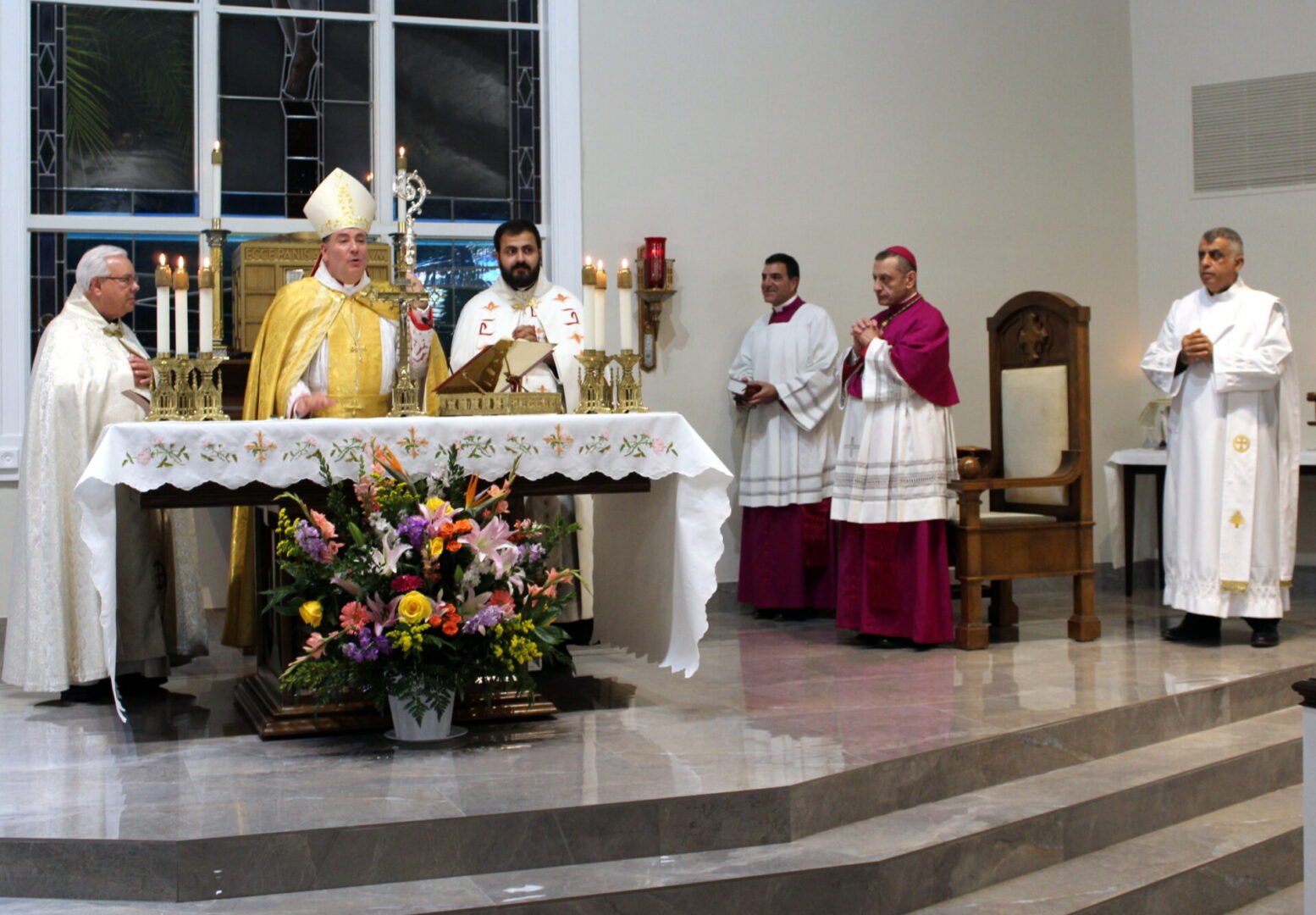 Church people during a mass