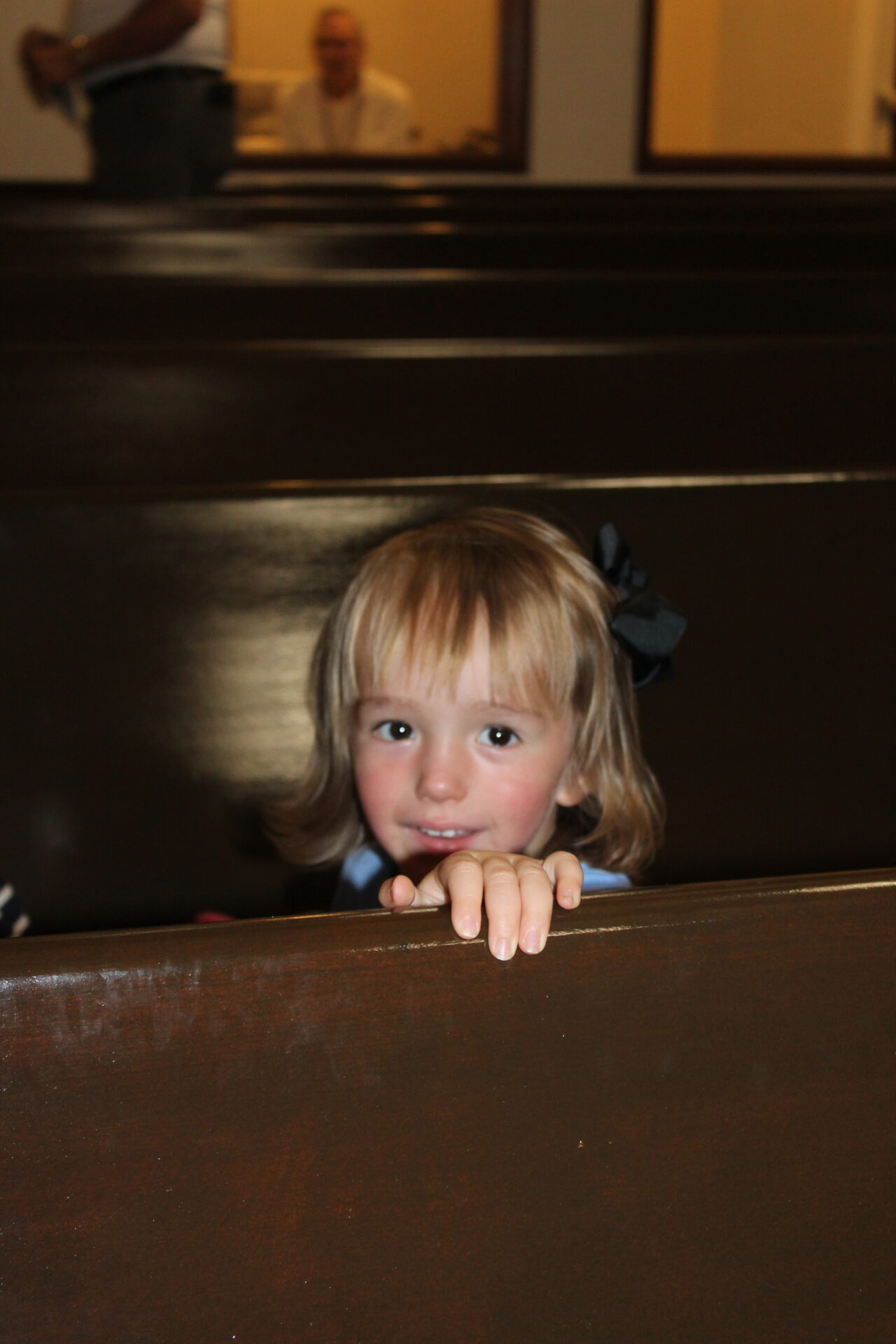 A girl with black ribbon